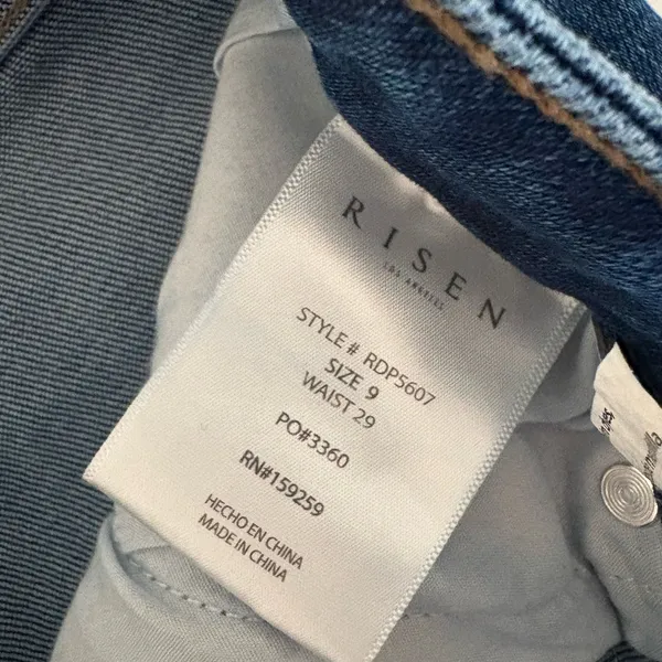 Risen Jeans Womens 9/29 Dark Wash Skinny High Rise Stretch‎ RDP5607 Denim 523 - Image 11