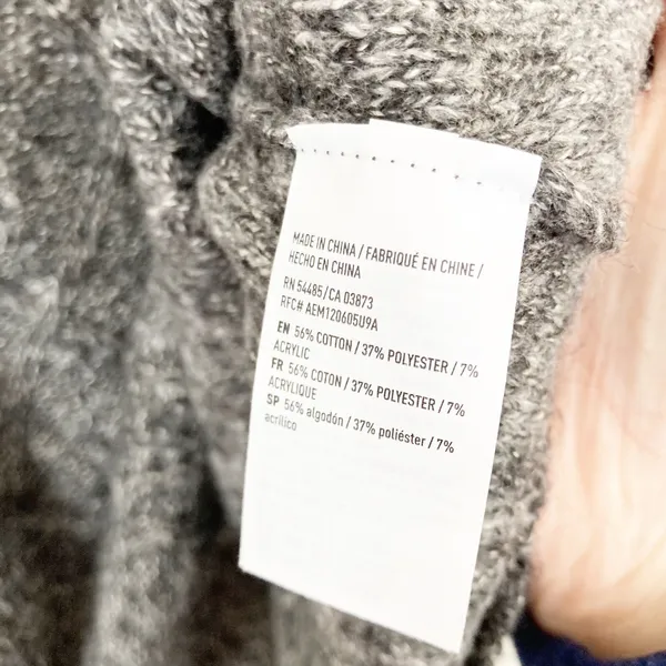 American Eagle Gray Knit Sweater Sz M - Image 5