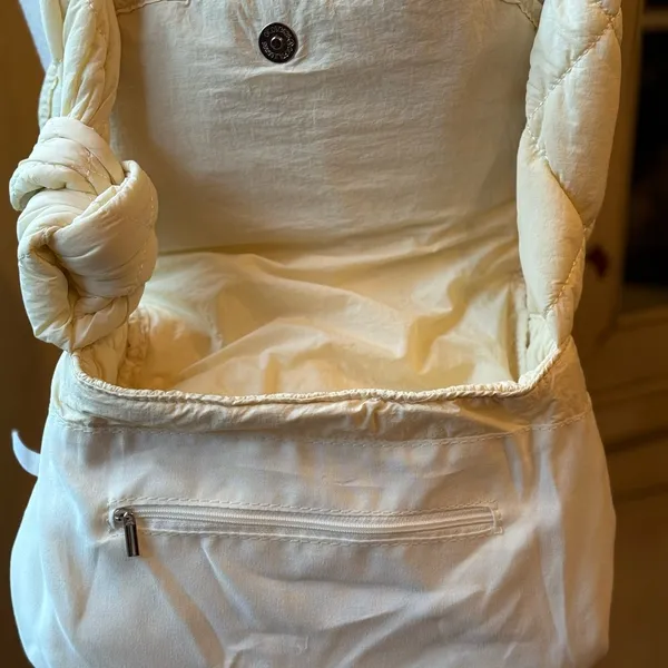 White creamy quilted bag - Image 4