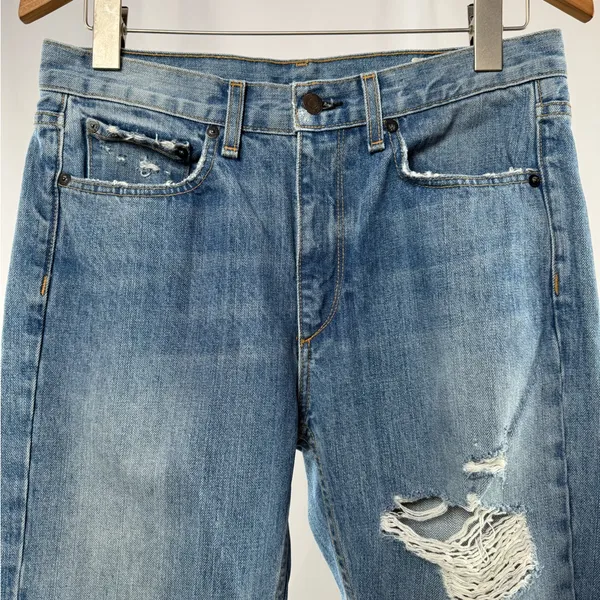 Rag‎ & Bone Distressed Boy Jean in Hel Blue Size 25 - Image 5