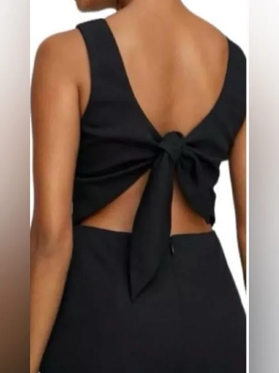 Aritzia Wilfred Black Écoulement jumpsuit cropped black sz 0 - Image 2