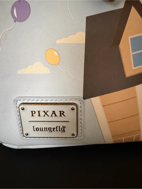 Loungefly Pixar Up House Backpack in Light Blue with Balloons - Image 2
