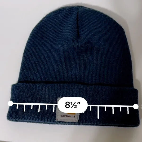 Carhartt Women Knit Beanie Hat Navy‎ BLUE One Size OS - Image 4