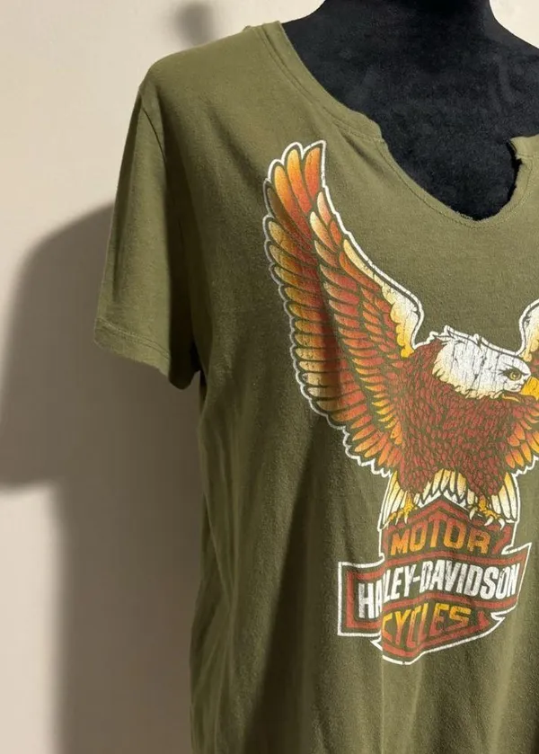 EUC Harley Davidson Motorcycles Green Eagle Fort Myers, FL Graphic shirt size XL - Image 2