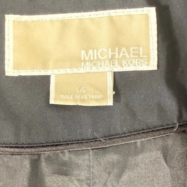 Michael Kors Black‎ Double Breasted Trench Coat Jacket Officecore Elegance L - Image 3