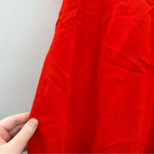 Zara Reddish Orange Short Sleeve Button Down Tie Mini Dress Size‎ XS - Image 8