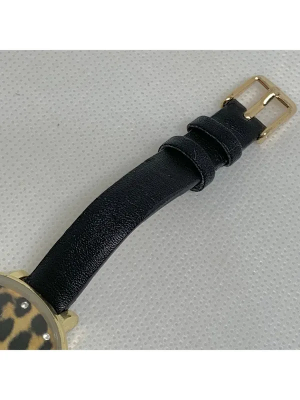Ladies Fashion Watch Leopard Print dial gold tone 35mm quartz analog running - Image 4