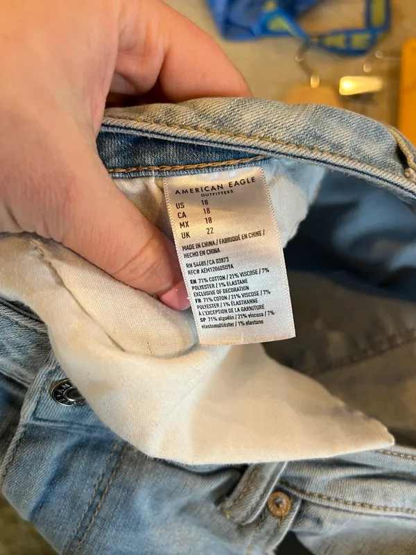 American Eagle Super Hi-Rise Shortie Distressed Shorts - Image 4