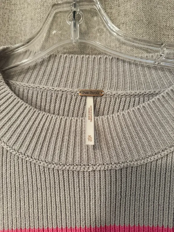 Free People Stripe Easy Street Crop Sweater | XL - Image 3