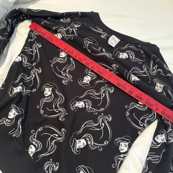 Disney The Little Mermaid Ariel Sweatshirt Long Sleeve Black Reversible Womens M - Image 7