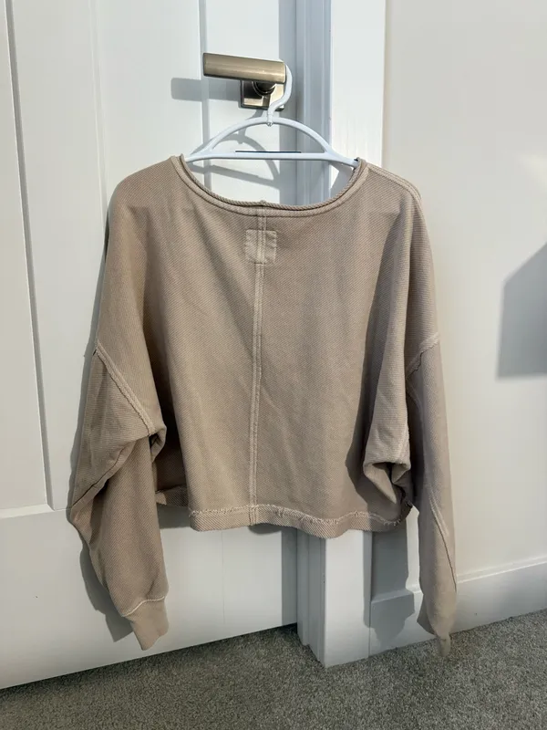 American Eagle Beige off the shoulder long sleeve - Image 2