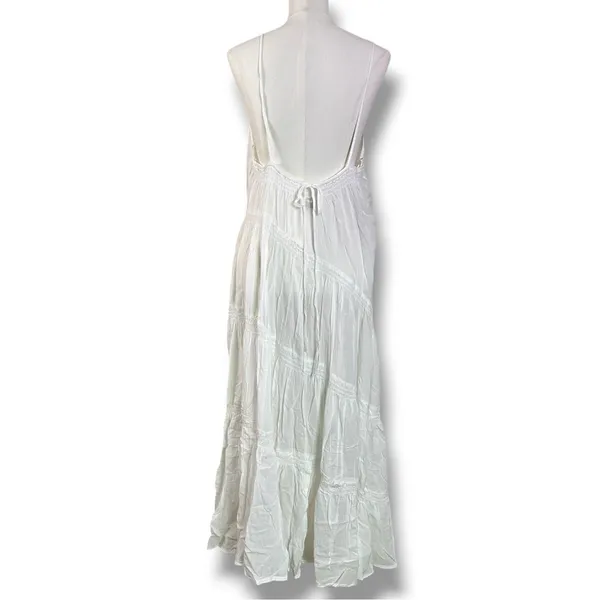 Free People Bohemian Ethereal Billowy Horizon Coast Maxi Dress White Large NWT - Image 8