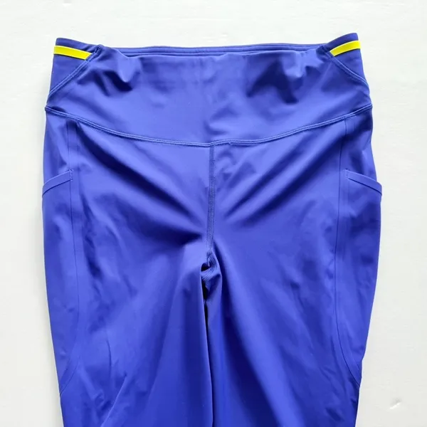 Lululemon Seawheeze SE Bonded Tight 25" Symphony Blue Yellow Size 12 - Image 2