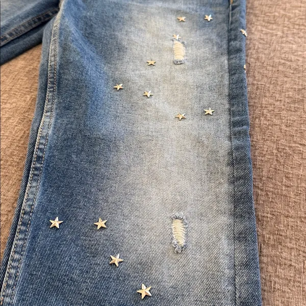 Zara‎ women's Star-Studded Denim Jeans - Image 5