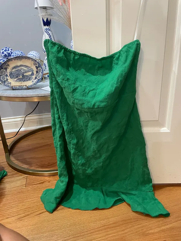 Shein green bathing suit cover up strapless size S - Image 2