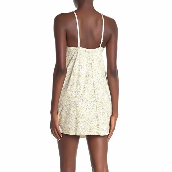Jason Wu Lace Trim Satin‎ Chemise Slip Negligé Lingerie, Yelllow, Medium, NWT - Image 4
