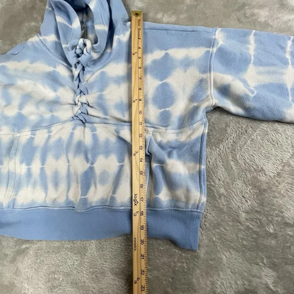 Fp‎ Movement Free People Blue White Tie Dye Pullover Sweatshirt Hoodie Womens M - Image 6