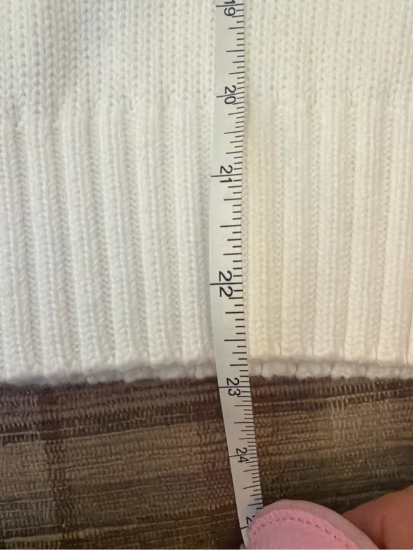 Ralph Lauren White V-Neck Sweater Vest with Navy Stripes - Image 4
