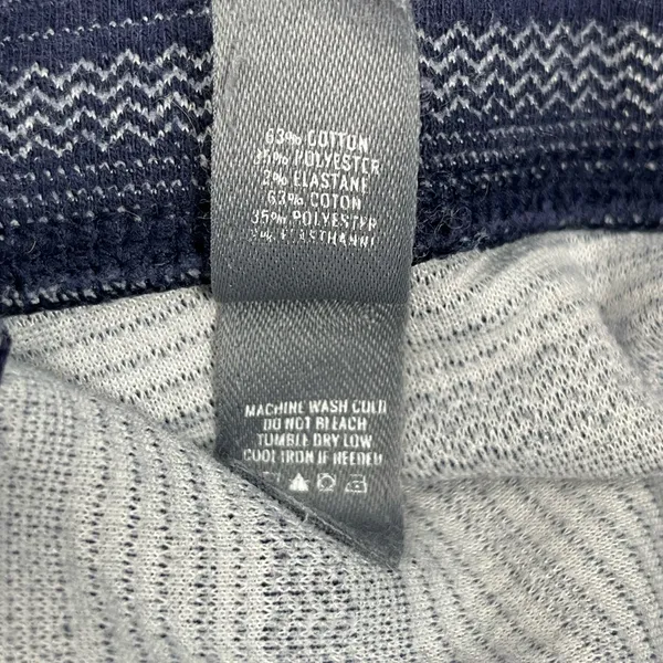 Aerie Blue Striped High Rise Full Length Skinny Cotton Blend Leggings Medium - Image 4
