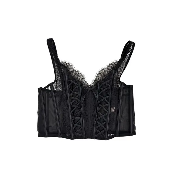 Victoria's Secret Lingerie Dream Angels Unlined Lace Up Corset Top Size Medium - Image 2