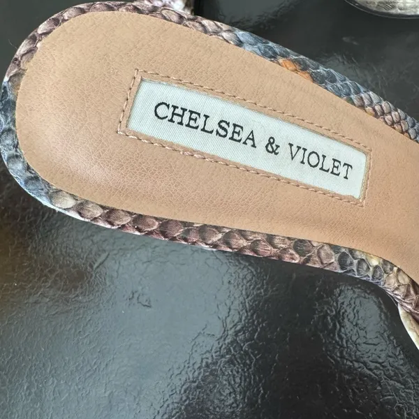 Chelsea & Violet Women's Multicolor Snake Print Heels - Image 3