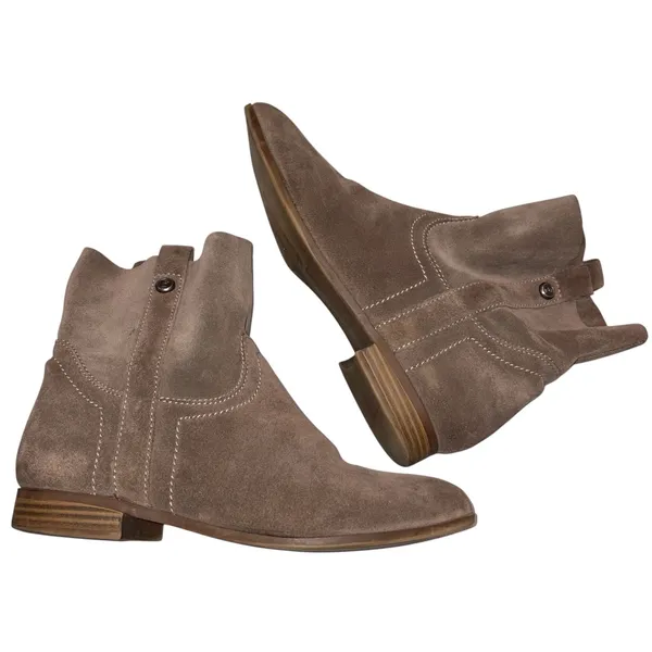 Frye & Co. Taupe Suede Sarah Shortie Slouchy Boots Booties 7.5 - Image 6