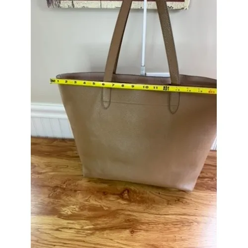 Cuyana Classic Structured Leather Tote Bag Cappuccino Tan OS - Image 5