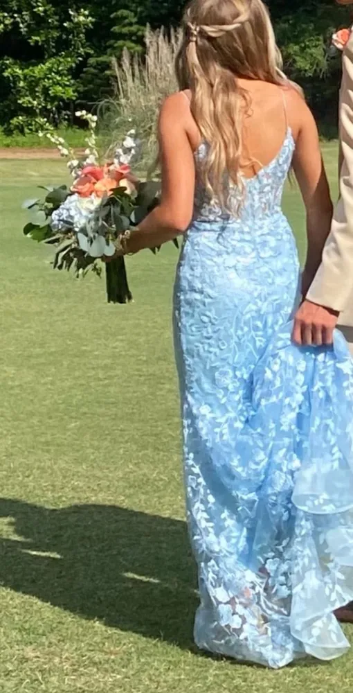Sherri Hill Prom Dress Blue Light - Image 3