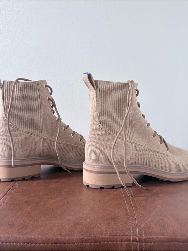Rothy's The Lug Boot Fawn Tan Chelsea Ankle Boots Women's Size 8 - Image 2