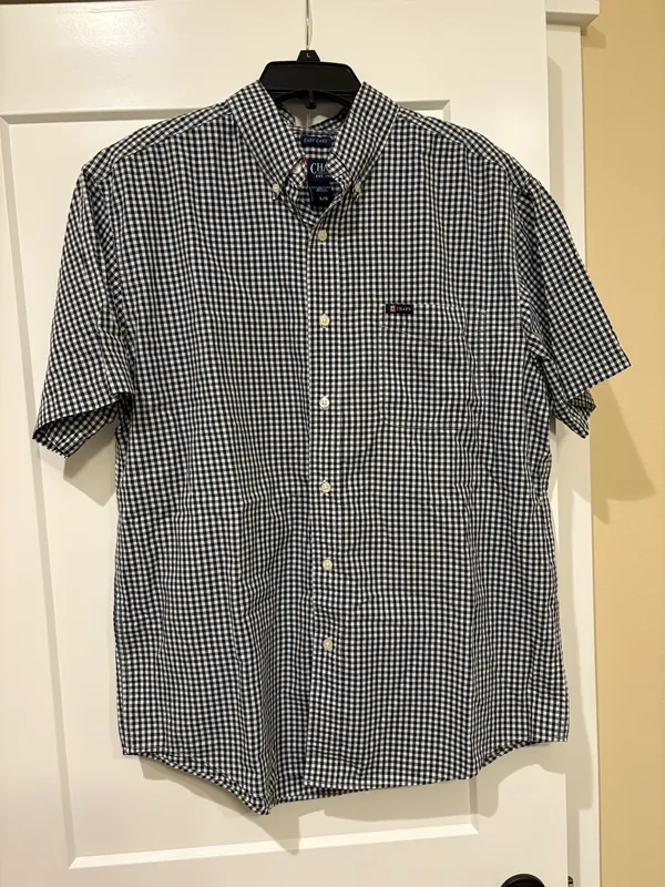 Chaps Easy Care Short Sleeve Button-Down Shirt – Size L/G - Image 3