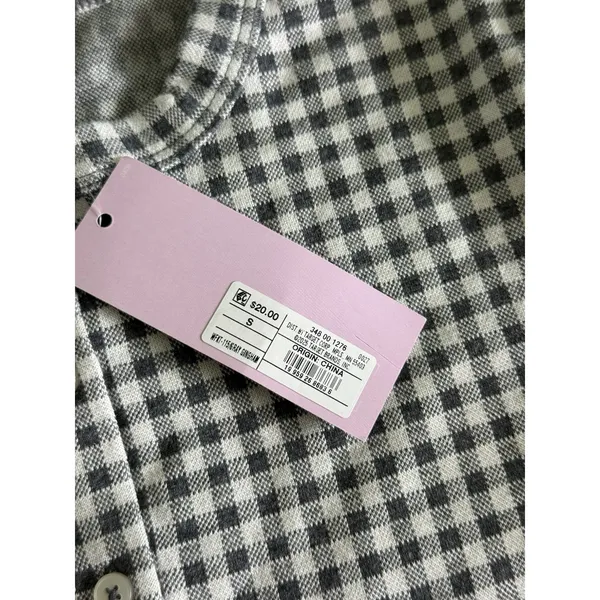 Wild Fable NWT Gingham Cropped‎ Cardigan Sweater Small Gray & White Button Down - Image 5