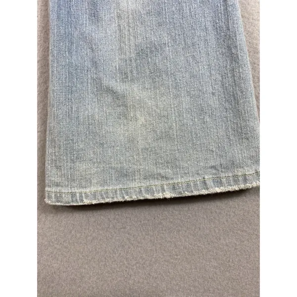 Aeropostale Jeans Womens 32x32 Blue Flower Embroidery Flare Tag 7/8 Indie Boho - Image 12