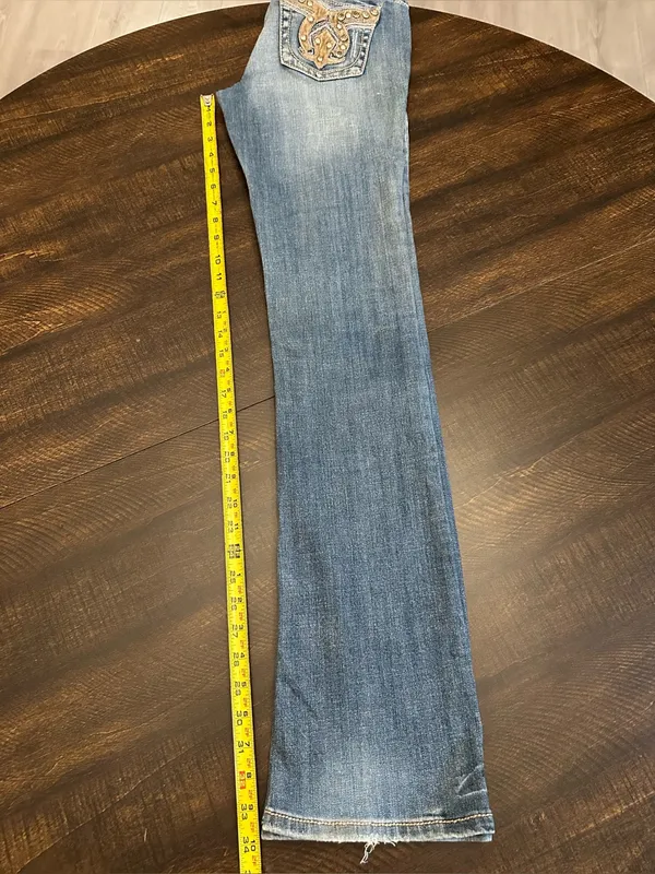 VTG Grace In LA Jeweled Bootcut Embroidered Jeans Womens Size 5 (28x34) - Image 6