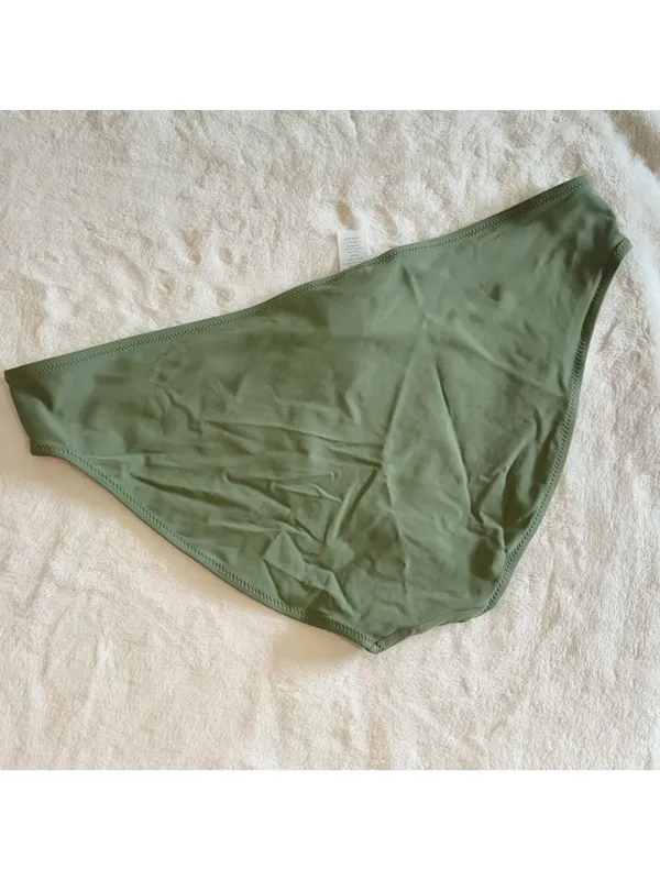NWT Aerie Olive Green Bikini Bottom - Size: XXL - Image 4
