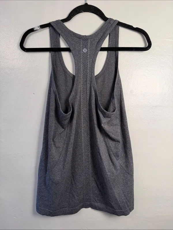 Lululemon Swiftly Tank Women's Gray Racerback Workout size 8 - Image 3