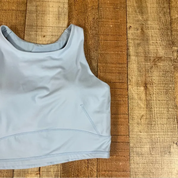SheIn Large Buttery Soft High Neck Support Mesh Panel Yoga Sports Bra Pastel - Image 3