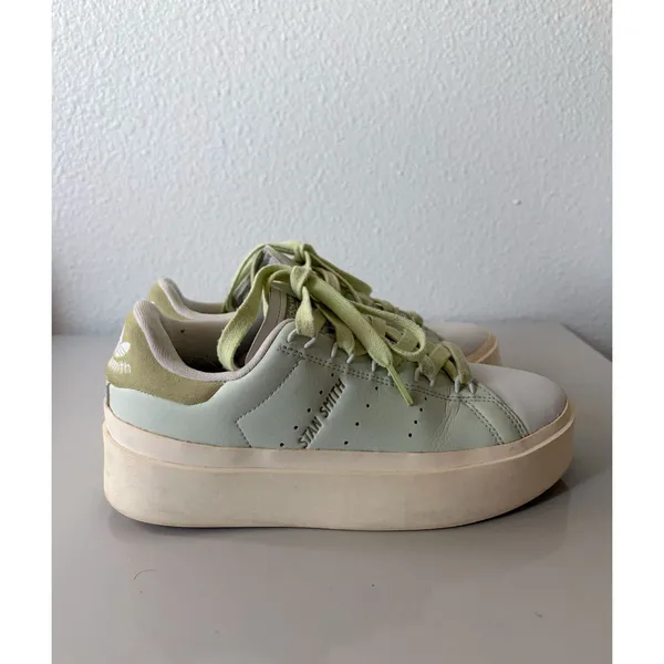ADIDAS Stan Smith Bonega Platform Shoes Green Lime Sneakers Womens 6 - Image 6