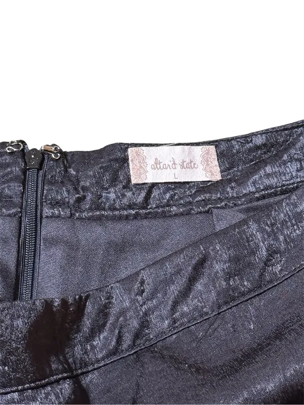 Altar'd State Womens Ruffle Mini Skort Black Size Large - Image 2