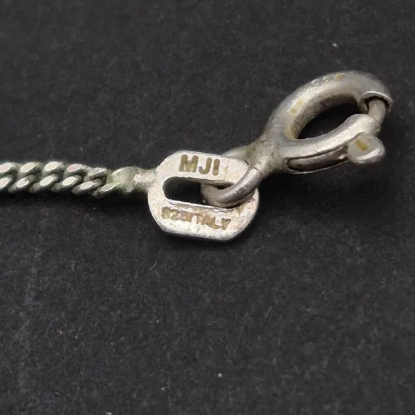 Vintage Sterling Silver Chain and Open Heart Pendant Necklace 18" Valentine Gift - Image 5