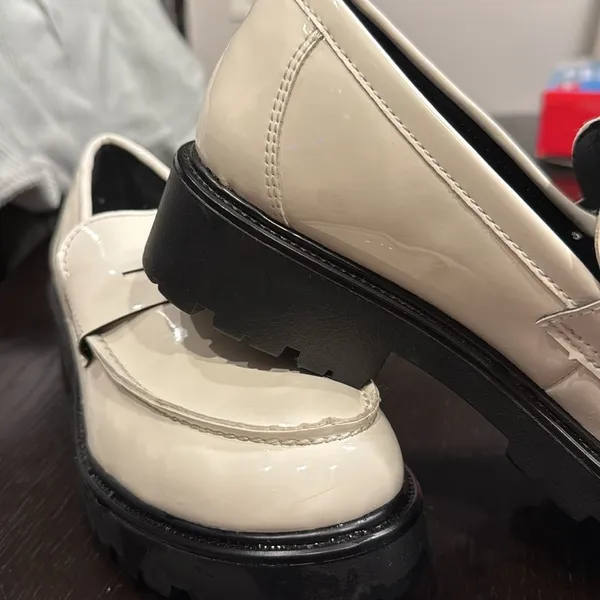 Steve Madden Lotto Lug Sole White Loafers - Image 9