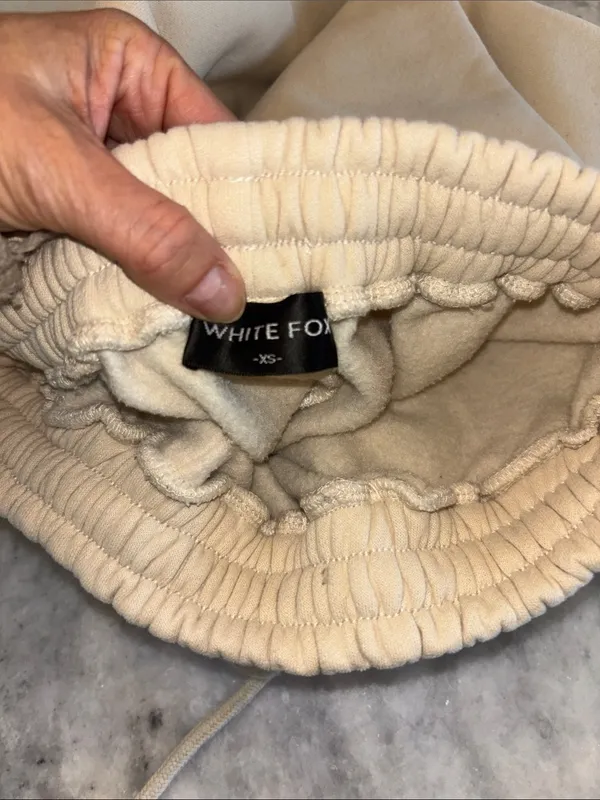 White Fox Boutique Beige Track Pants Joggers - Image 9