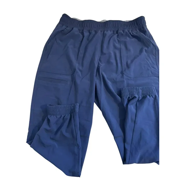 Scrubstar Scrub Indigo Pants Active Joggers Large Petite WM122ap Uniform - Image 2