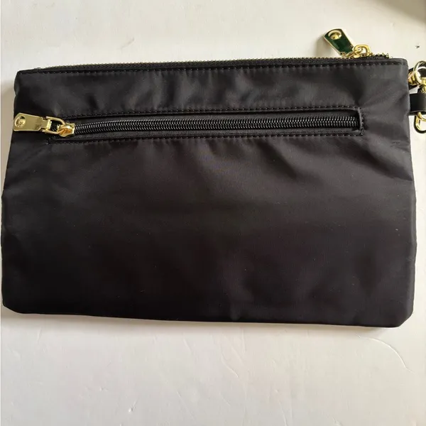 Source Unknown Black Clutch with Gold Accents - Image 2