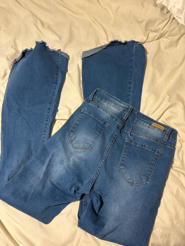 High waisted blue jeans - Image 4