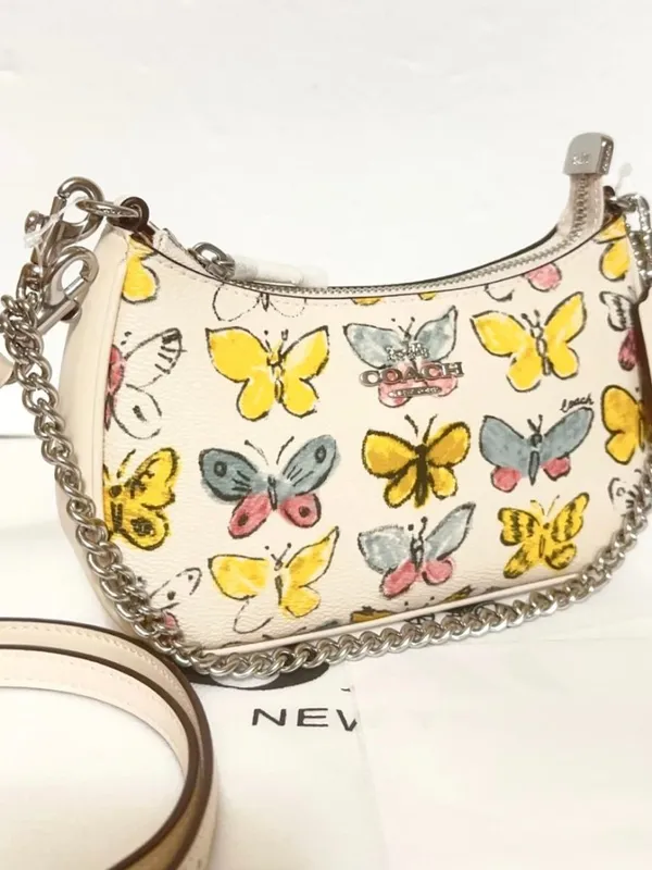 NWT Coach Teri Mini Crossbody Bag With Butterfly Print CAJ94+ card case CAR22 - Image 3