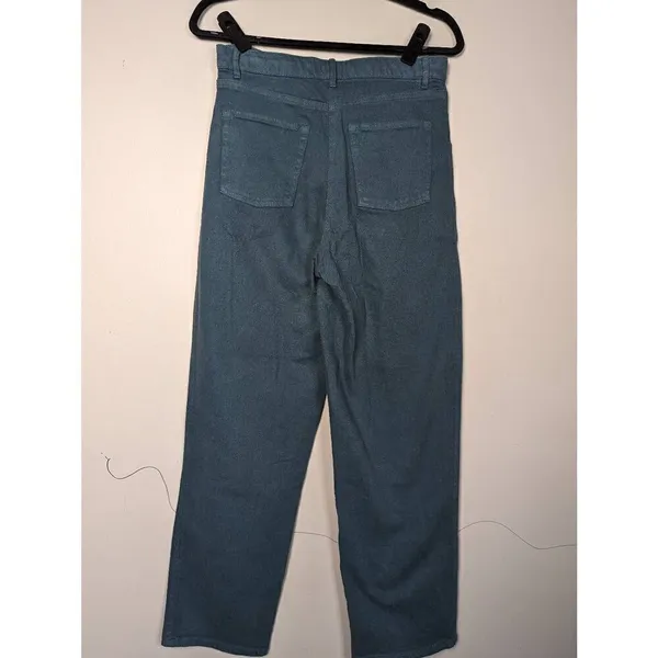 Aritzia Wilfred Free high-rise straight leg teal jeans size 8 - Image 2