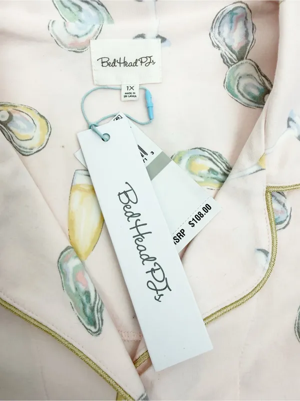 BedHead PJs X Anthropologie Classic Jersey 2 Piece Pajama Set Oysters Champagne - Image 15