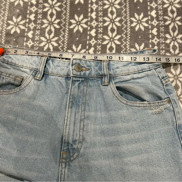 Zara High Waist‎ Ripped Jeans Size 6 Casual Streetwear Y2K Grunge Off-Duty - Image 12