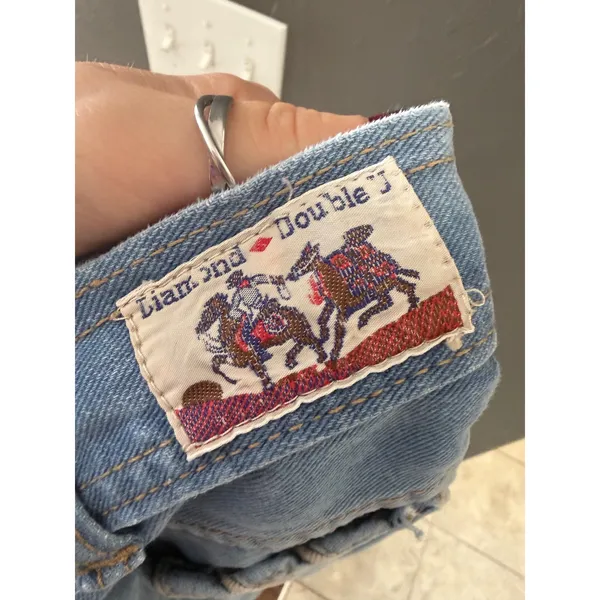 Diamond Double J Womens Vintage 80s Light Straight Leg Western Jeans 30 Short - Image 4