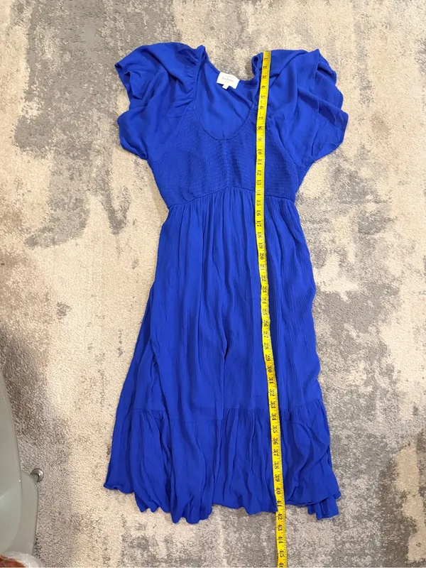 Bohme Cobalt Blue Smocked Midi Dress - Image 6